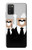 S3557 Bear in Black Suit Hülle Schutzhülle Taschen für Samsung Galaxy A03S