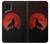 S2955 Wolf Howling Red Moon Hülle Schutzhülle Taschen für Samsung Galaxy A22 4G