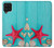S3428 Aqua Wood Starfish Shell Hülle Schutzhülle Taschen für Samsung Galaxy A22 4G