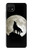 S1981 Wolf Howling at The Moon Hülle Schutzhülle Taschen für Samsung Galaxy A22 5G