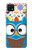 S2521 Cute Nerd Owl Cartoon Hülle Schutzhülle Taschen für Samsung Galaxy A22 5G