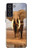S0310 African Elephant Hülle Schutzhülle Taschen für Samsung Galaxy S21 FE 5G