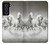 S0933 White Horses Hülle Schutzhülle Taschen für Samsung Galaxy S21 FE 5G