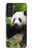 S1073 Panda Enjoy Eating Hülle Schutzhülle Taschen für Samsung Galaxy S21 FE 5G