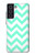 S1723 Mint Chevron Zigzag Hülle Schutzhülle Taschen für Samsung Galaxy S21 FE 5G