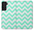 S1723 Mint Chevron Zigzag Hülle Schutzhülle Taschen für Samsung Galaxy S21 FE 5G