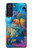 S3227 Underwater World Cartoon Hülle Schutzhülle Taschen für Samsung Galaxy S21 FE 5G