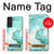 S3399 Green Marble Graphic Print Hülle Schutzhülle Taschen für Samsung Galaxy S21 FE 5G
