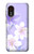 S2361 Purple White Flowers Hülle Schutzhülle Taschen für Samsung Galaxy Xcover 5