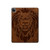S2529 Leo Zodiac Tattoo Brown Graphic Print Hülle Schutzhülle Taschen für iPad Pro 12.9 (2022, 2021, 2020, 2018), iPad Air 13 (2025, 2024)