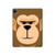 S2721 Cute Grumpy Monkey Cartoon Hülle Schutzhülle Taschen für iPad Pro 12.9 (2022, 2021, 2020, 2018), iPad Air 13 (2025, 2024)