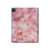 S2843 Pink Marble Texture Hülle Schutzhülle Taschen für iPad Pro 12.9 (2022, 2021, 2020, 2018), iPad Air 13 (2025, 2024)