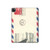 S3551 Vintage Airmail Envelope Art Hülle Schutzhülle Taschen für iPad Pro 12.9 (2022, 2021, 2020, 2018), iPad Air 13 (2025, 2024)