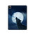 S3693 Grim White Wolf Full Moon Hülle Schutzhülle Taschen für iPad Pro 12.9 (2022, 2021, 2020, 2018), iPad Air 13 (2025, 2024)