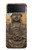 S0344 Buddha Rock Carving Hülle Schutzhülle Taschen für Samsung Galaxy Z Flip 3 5G