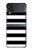 S1596 Black and White Striped Case For Samsung Galaxy Z Flip 3 5G