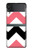 S1849 Pink Black Chevron Zigzag Case For Samsung Galaxy Z Flip 3 5G