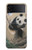 S2210 Panda Fluffy Art Painting Hülle Schutzhülle Taschen für Samsung Galaxy Z Flip 3 5G