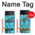 S2685 Aqua Turquoise Gemstone Graphic Printed Hülle Schutzhülle Taschen für Samsung Galaxy Z Flip 3 5G
