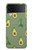 S3285 Avocado Fruit Pattern Hülle Schutzhülle Taschen für Samsung Galaxy Z Flip 3 5G