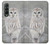 S1566 Snowy Owl White Owl Hülle Schutzhülle Taschen für Samsung Galaxy Z Fold 3 5G