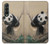 S2210 Panda Fluffy Art Painting Hülle Schutzhülle Taschen für Samsung Galaxy Z Fold 3 5G