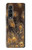 S3691 Gold Peacock Feather Case For Samsung Galaxy Z Fold 3 5G