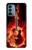 S0415 Fire Guitar Burn Hülle Schutzhülle Taschen für OnePlus Nord N200 5G
