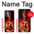 S0415 Fire Guitar Burn Hülle Schutzhülle Taschen für OnePlus Nord N200 5G