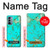 S2377 Turquoise Gemstone Texture Graphic Printed Hülle Schutzhülle Taschen für OnePlus Nord N200 5G