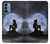 S2668 Mermaid Silhouette Moon Night Hülle Schutzhülle Taschen für OnePlus Nord N200 5G