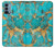 S2906 Aqua Turquoise Stone Hülle Schutzhülle Taschen für OnePlus Nord N200 5G