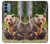 S3558 Bear Family Hülle Schutzhülle Taschen für OnePlus Nord N200 5G
