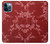 S3817 Red Floral Cherry blossom Pattern Hülle Schutzhülle Taschen für iPhone 12 Pro Max