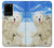 S3794 Arctic Polar Bear in Love with Seal Paint Hülle Schutzhülle Taschen für Samsung Galaxy S20 Plus, Galaxy S20+
