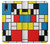 S3814 Piet Mondrian Line Art Composition Hülle Schutzhülle Taschen für Samsung Galaxy A20, Galaxy A30