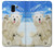 S3794 Arctic Polar Bear in Love with Seal Paint Hülle Schutzhülle Taschen für Samsung Galaxy J6 (2018)