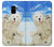 S3794 Arctic Polar Bear in Love with Seal Paint Hülle Schutzhülle Taschen für Samsung Galaxy A8 (2018)
