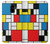 S3814 Piet Mondrian Line Art Composition Hülle Schutzhülle Taschen für Samsung Galaxy A8 (2018)