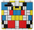 S3814 Piet Mondrian Line Art Composition Hülle Schutzhülle Taschen für LG V60 ThinQ 5G