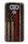 S3804 Fire Fighter Metal Red Line Flag Graphic Hülle Schutzhülle Taschen für LG G6