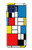 S3814 Piet Mondrian Line Art Composition Hülle Schutzhülle Taschen für Motorola One 5G