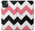 S1849 Pink Black Chevron Zigzag Hülle Schutzhülle Taschen für iPhone 13 mini