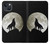 S1981 Wolf Howling at The Moon Hülle Schutzhülle Taschen für iPhone 13 mini