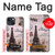 S2211 Paris Postcard Eiffel Tower Hülle Schutzhülle Taschen für iPhone 13 mini