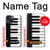 S3078 Black and White Piano Keyboard Hülle Schutzhülle Taschen für iPhone 13 mini