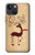 S3081 Wooden Raindeer Graphic Printed Hülle Schutzhülle Taschen für iPhone 13 mini
