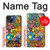 S3281 Colorful Hippie Flowers Pattern Hülle Schutzhülle Taschen für iPhone 13 mini
