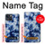 S3439 Fabric Indigo Tie Dye Hülle Schutzhülle Taschen für iPhone 13 mini