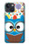 S2521 Cute Nerd Owl Cartoon Hülle Schutzhülle Taschen für iPhone 13